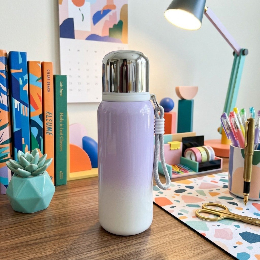 Purple Stainless Steel Thermal Flask 600ml
