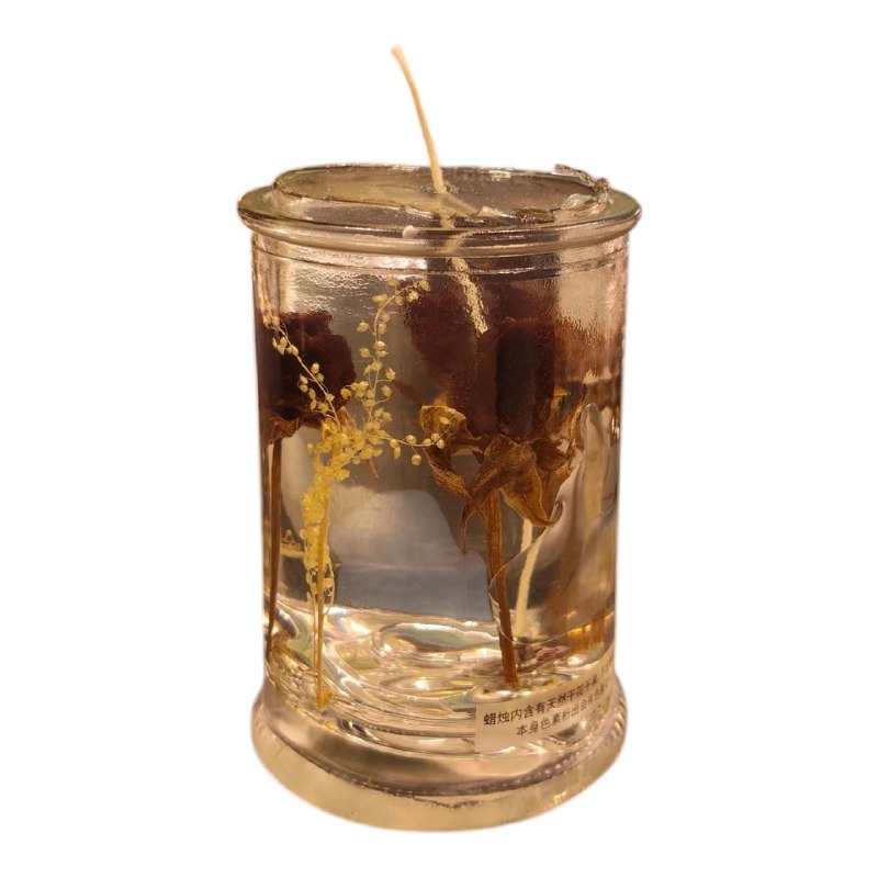 Rose-scented jar candle