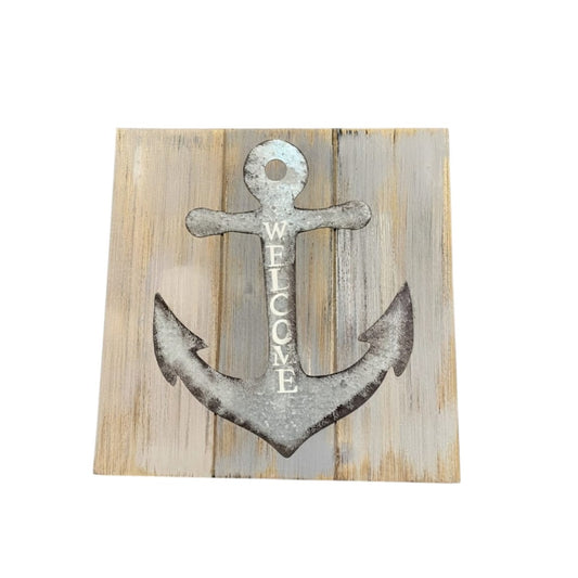 Decorative wooden frame with a nautical theme