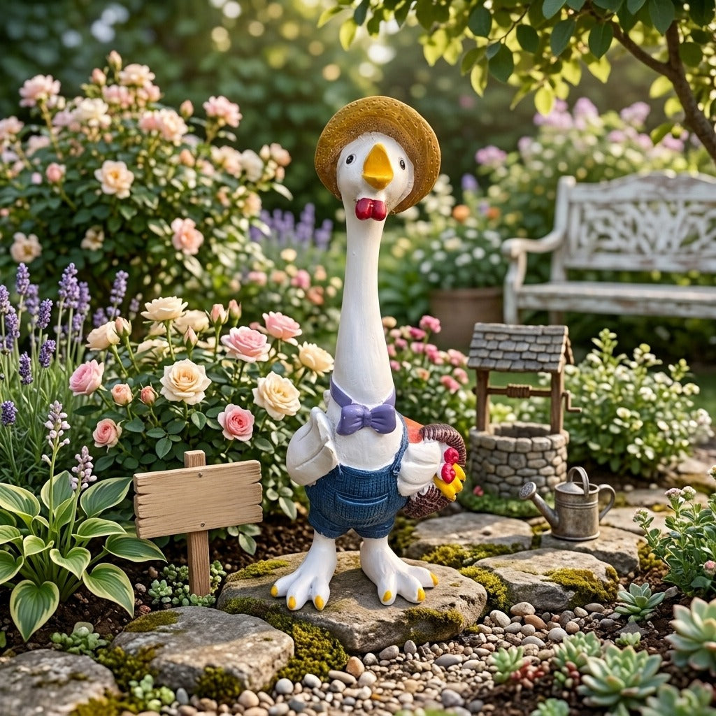 Large porcelain duck