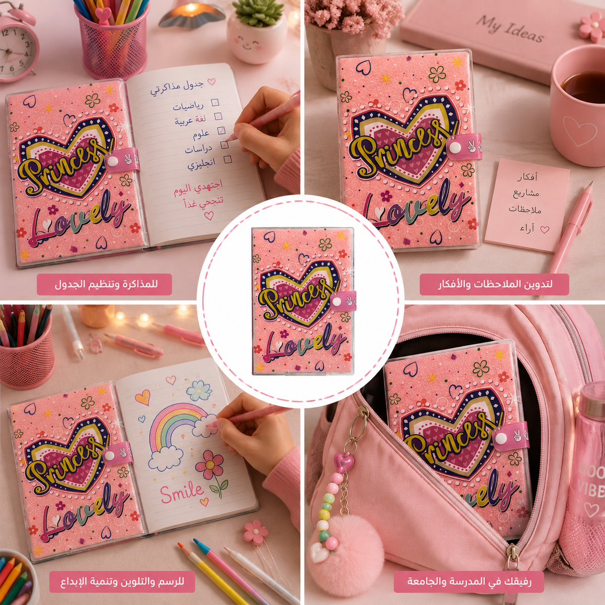 "LOVE" Capsule-Style Furry Notebook