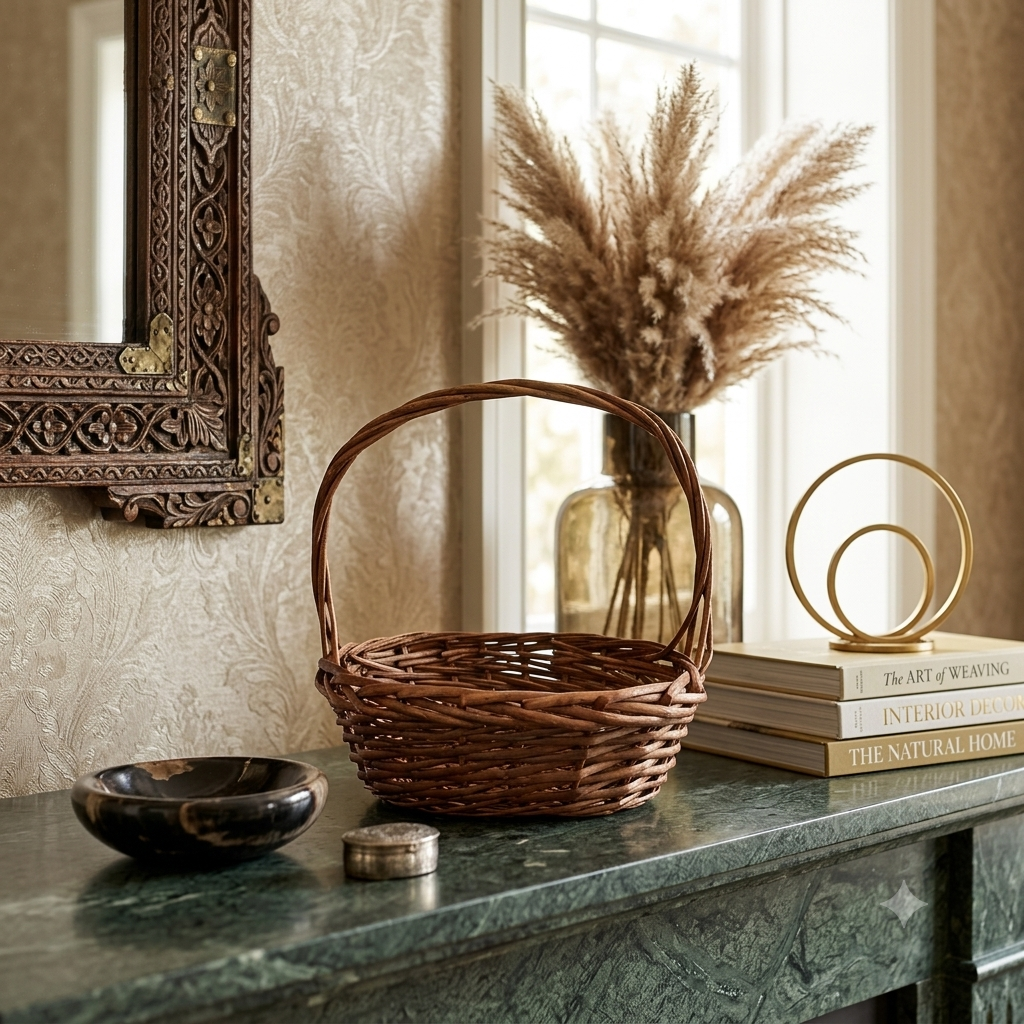 Wicker fruit holder