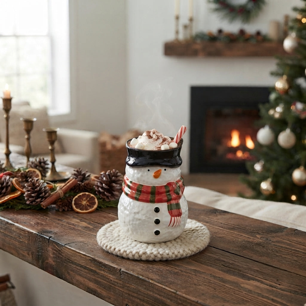 Ceramic Snowman Mug (Handle-free)
