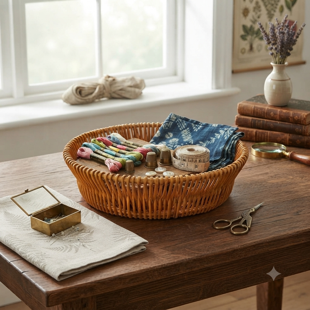 round wicker basket