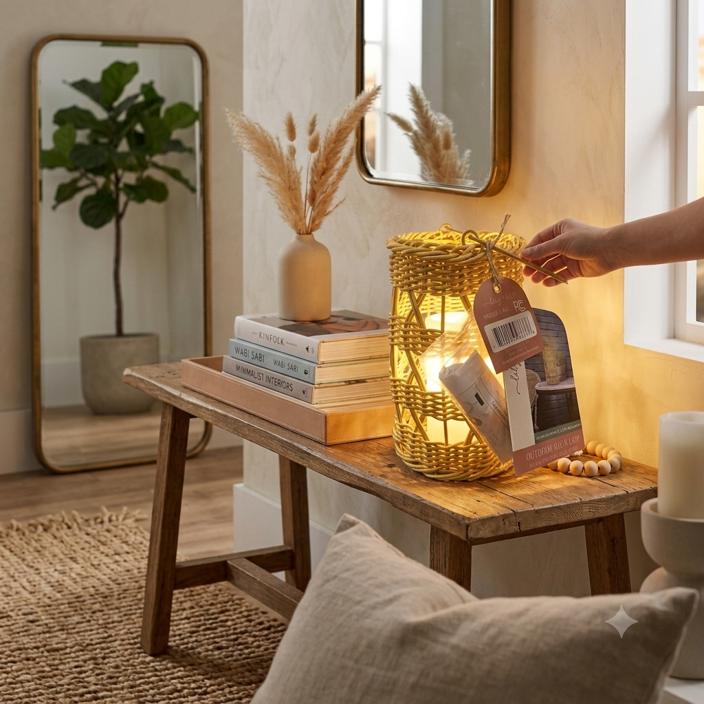Wicker lamp