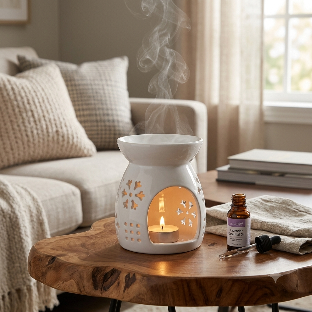 Large ceramic star-patterned diffuser