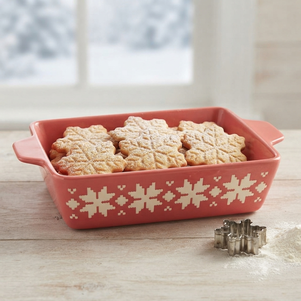 snowflake patterned  oven plate