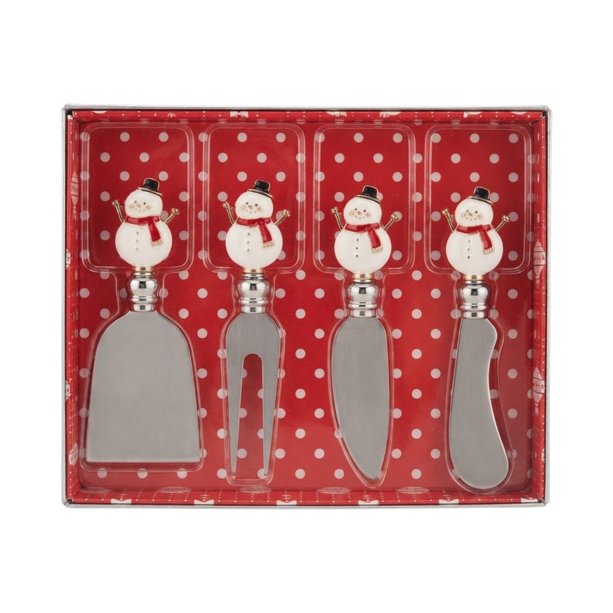 4-Piece Christmas Cheese Knife Set