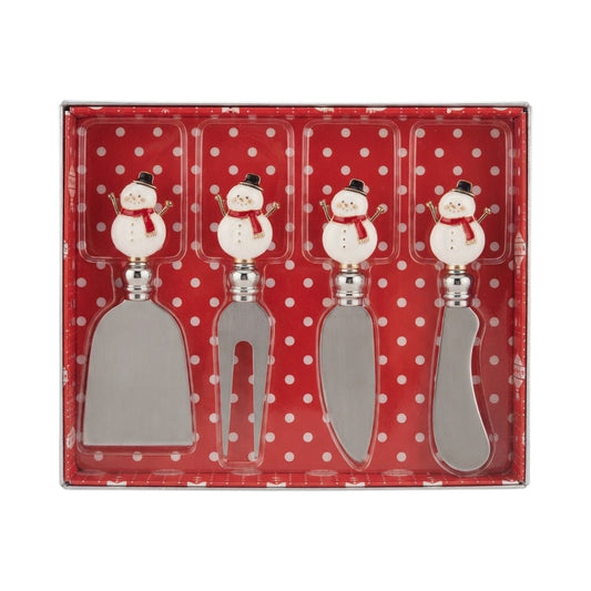 4-Piece Christmas Cheese Knife Set