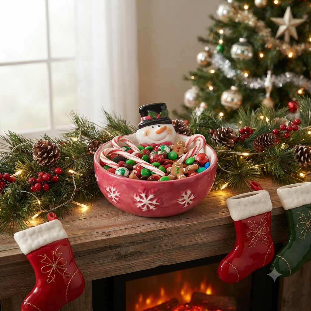 Christmas soup bowl