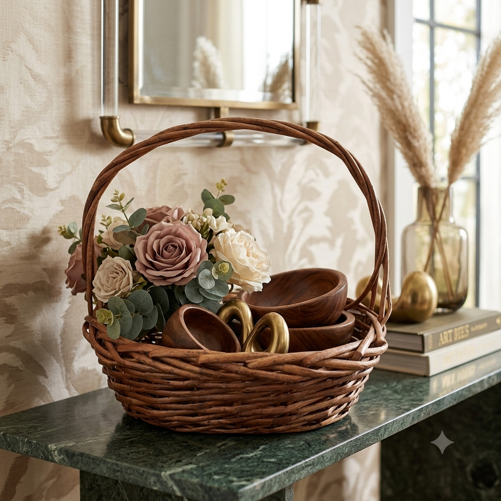 Wicker fruit holder