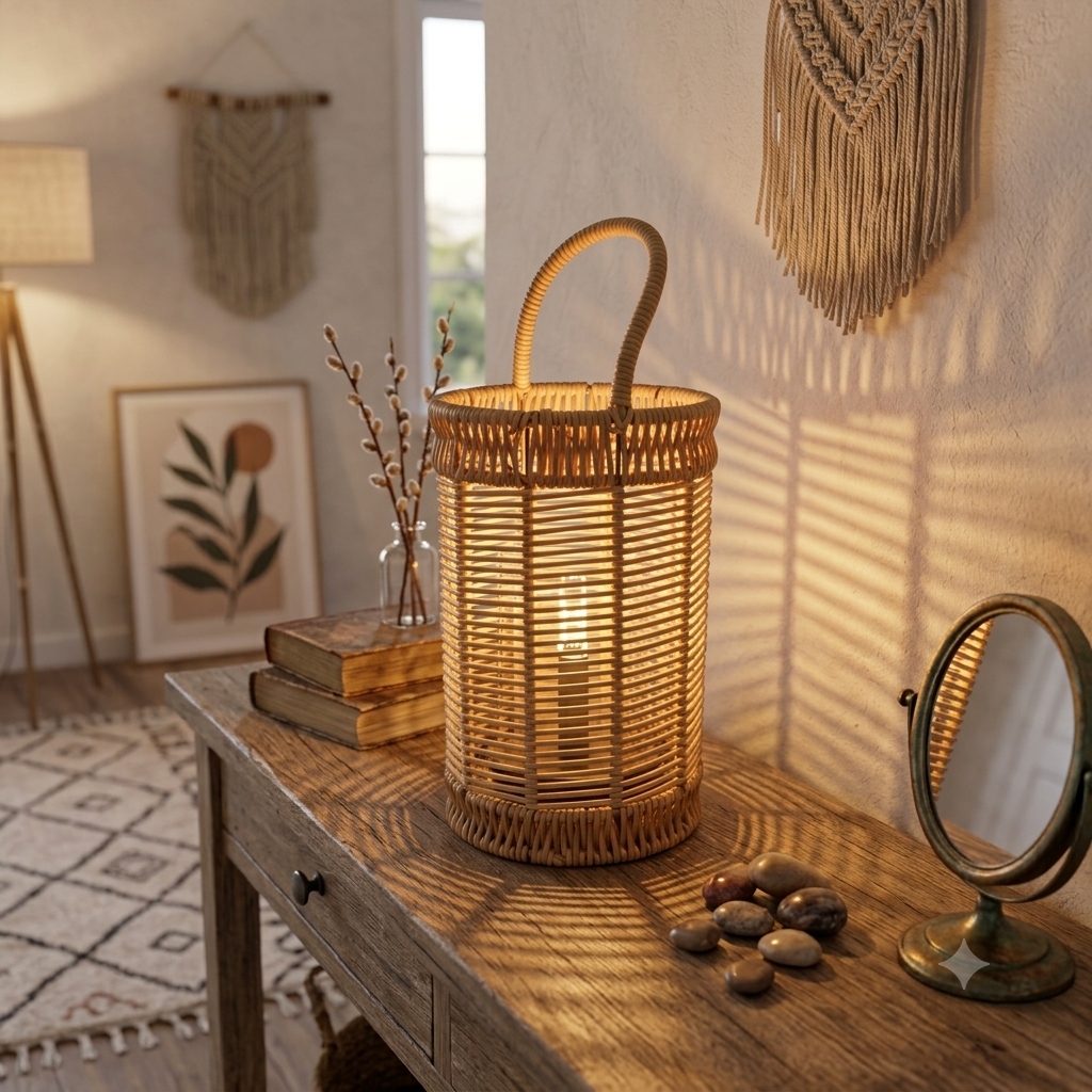 Wicker lamp