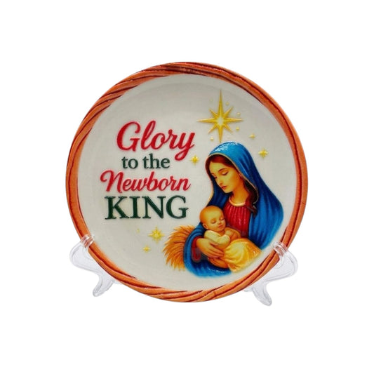 ceramic Christmas nativity plate