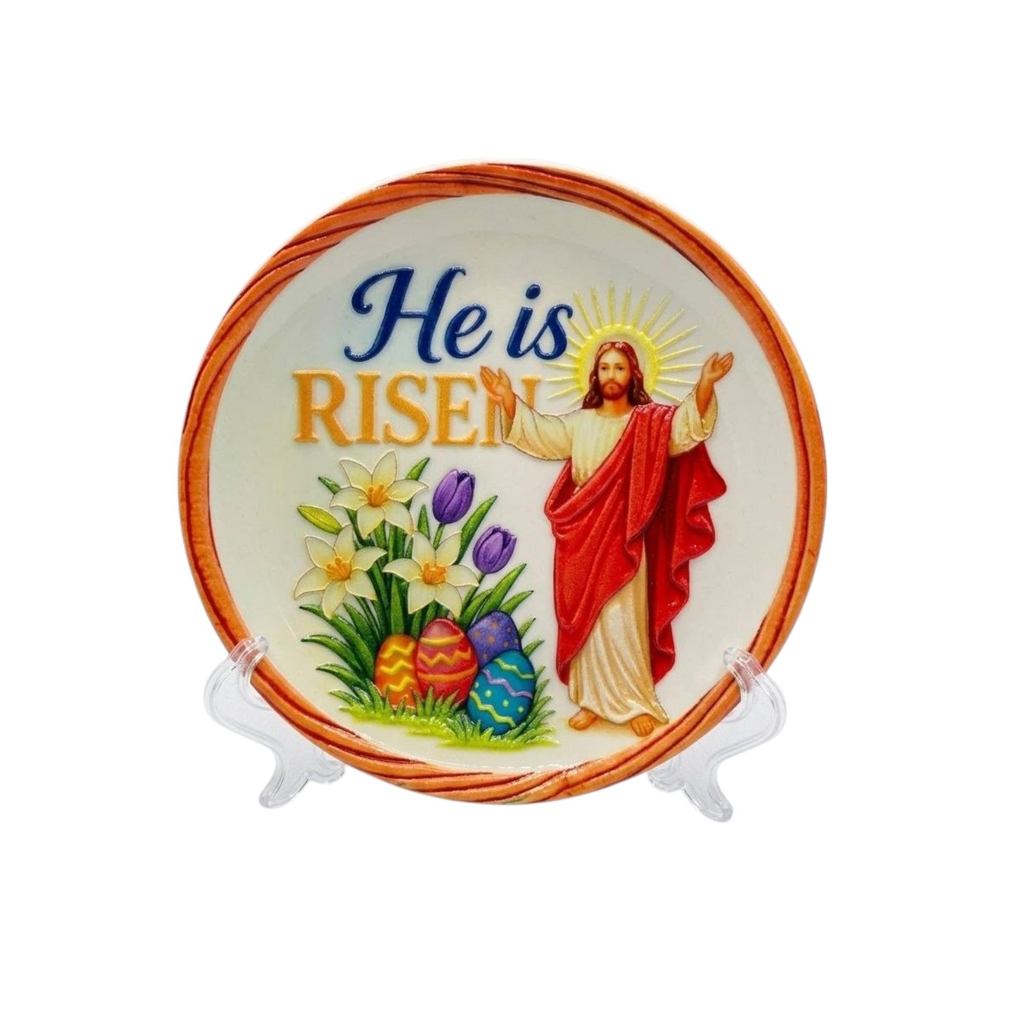 Ceramic plate He is Risen