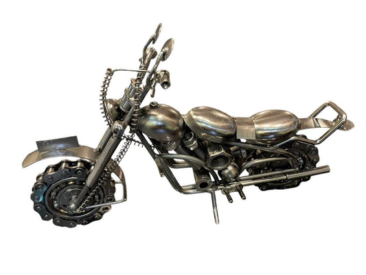 Large metal motorcycle