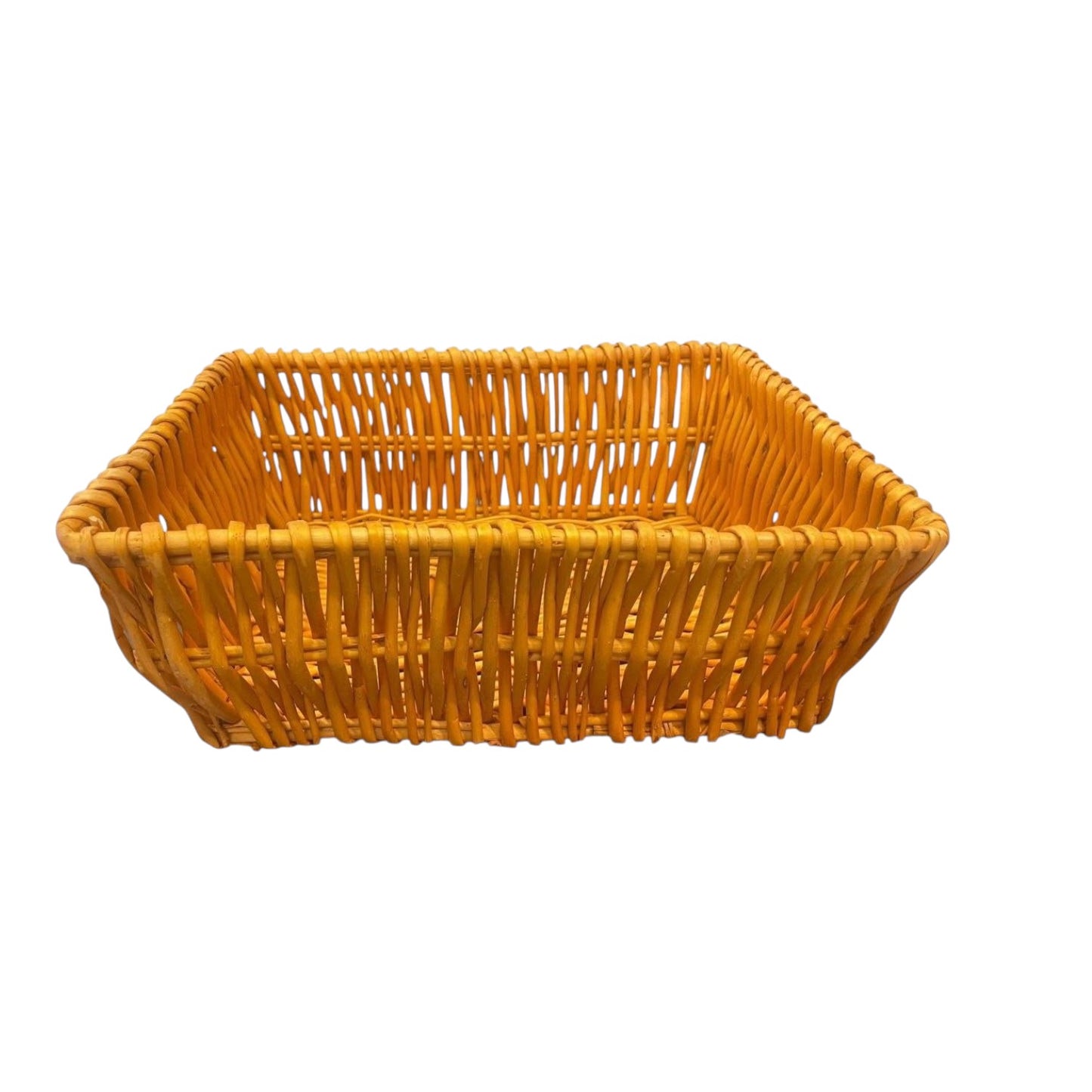 Rectangular woven palm-leaf basket