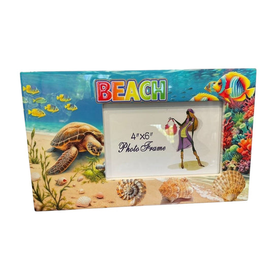 10x15cm Decorative Ceramic Frame – Seaside Theme