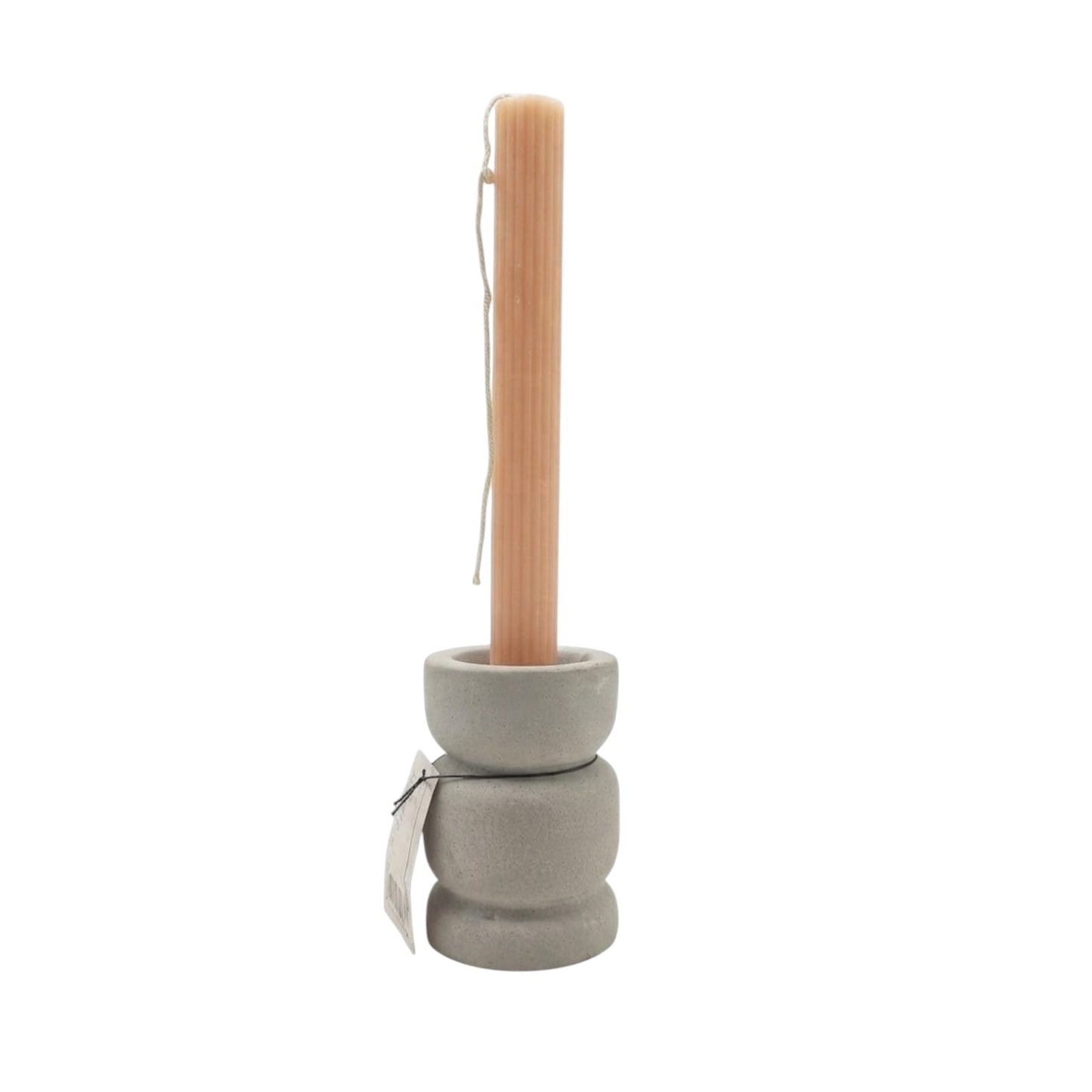 Beige candle holder and scented candle