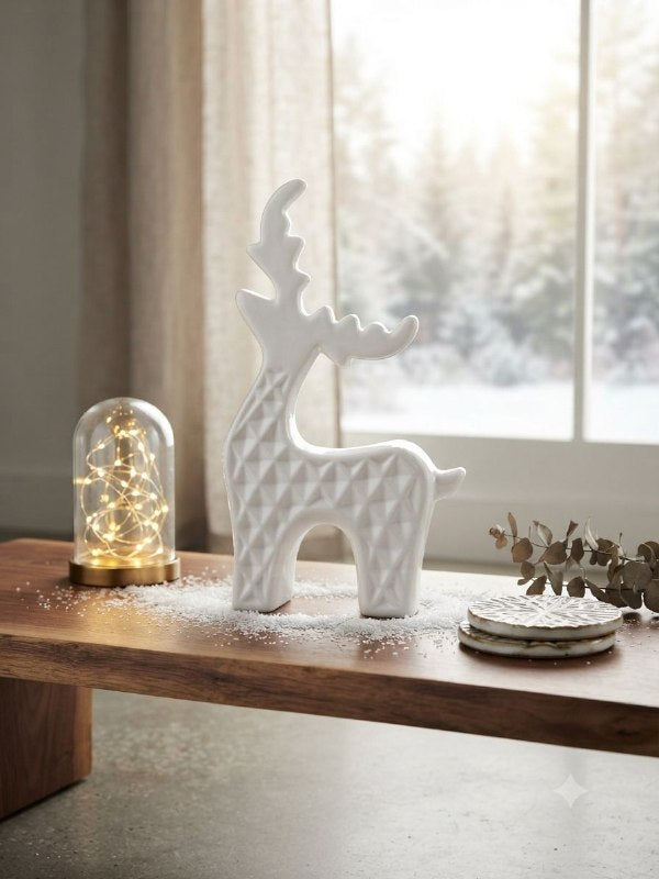 Gazelle sitting on ceramic tiles