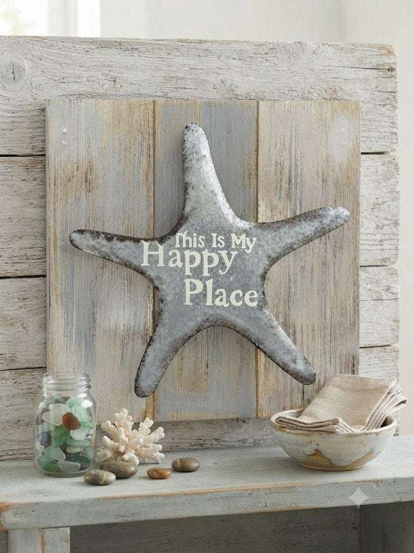 Decorative wooden frame with a nautical theme