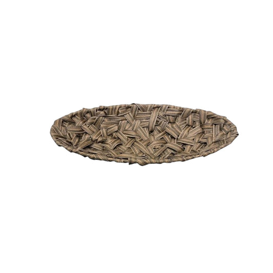 Oval braided decorative tray (40x18)