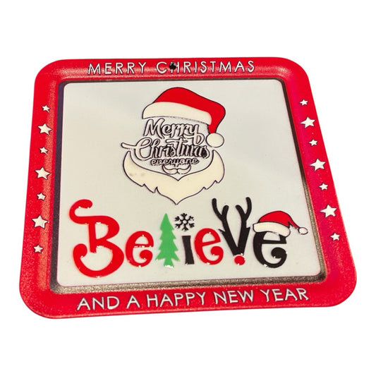 square metal coaster