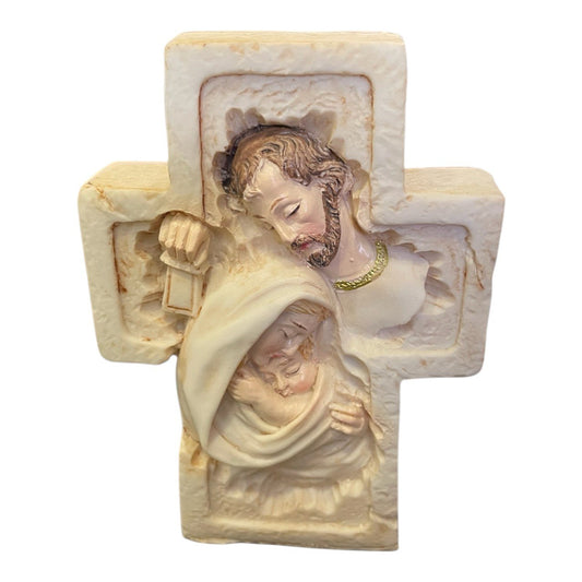 Holy Family Polyresin Cross
