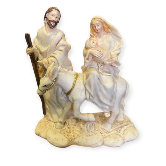 The escape of the holy family poly resin