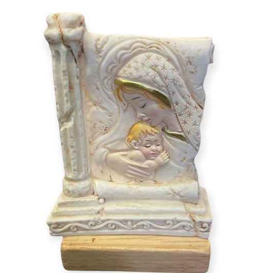 The Child Jesus and Holy Mother Mary Poly Resin