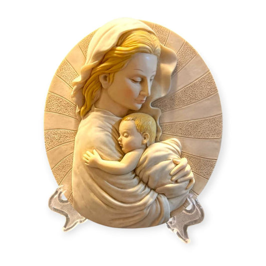 Circular icon of motherhood