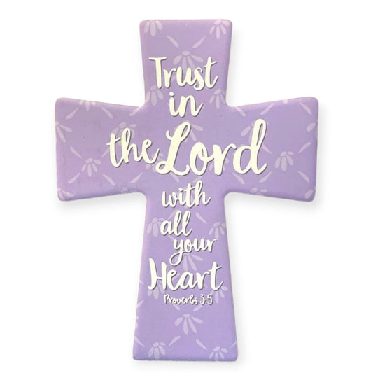 Ceramic cross TRUST IN THE LORD