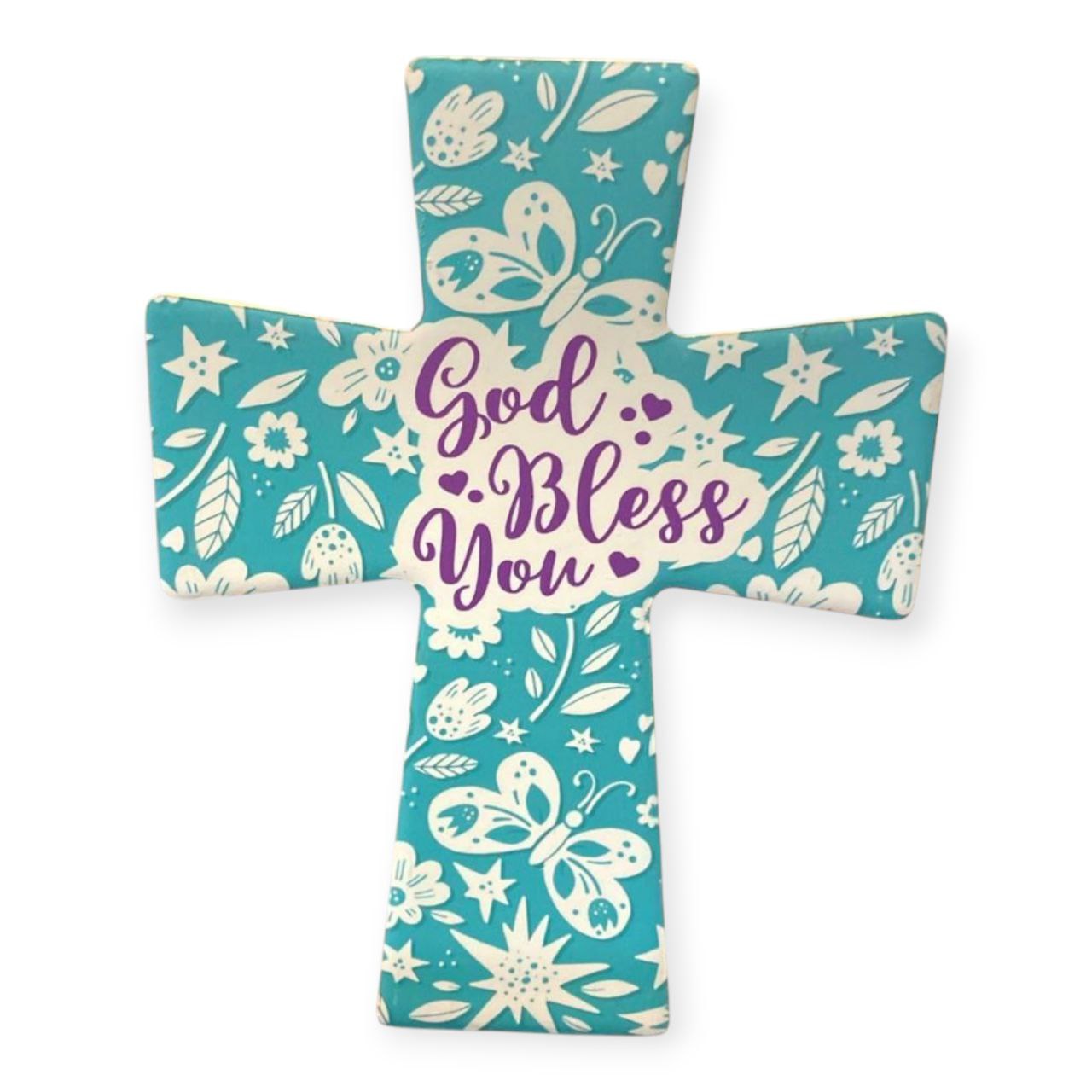 Ceramic cross GOD BLESS YOU