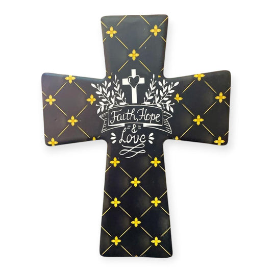 Ceramic cross FAITH AND HOPE