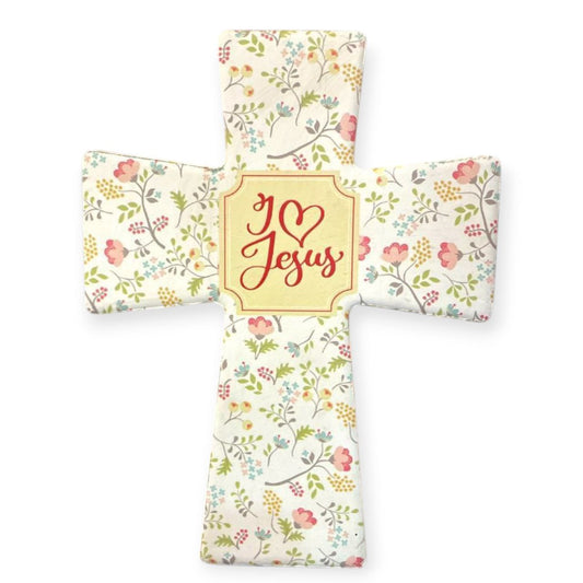 Ceramic cross I LOVE JESUS