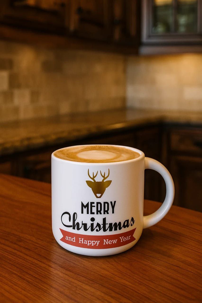 Christmas porcelain mug