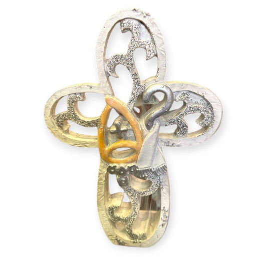 White and silver cross
