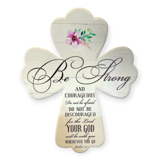 Ceramic cross BE STRONG