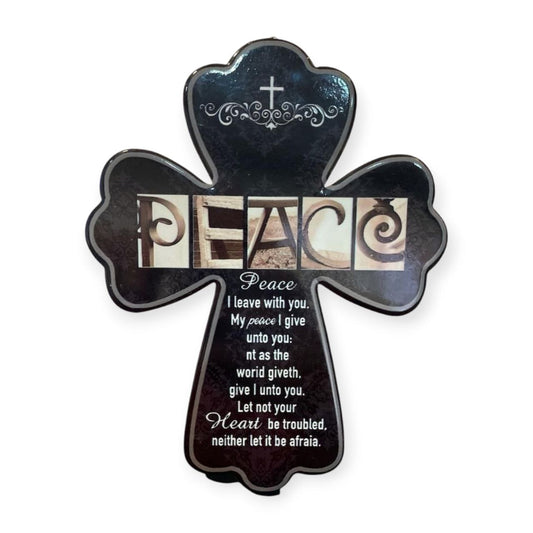 Ceramic cross PEACE