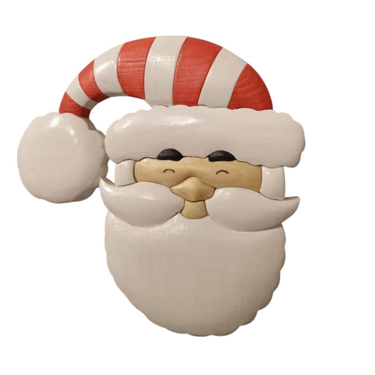 Handcrafted Wooden Figurine - Festive Santa Decor
