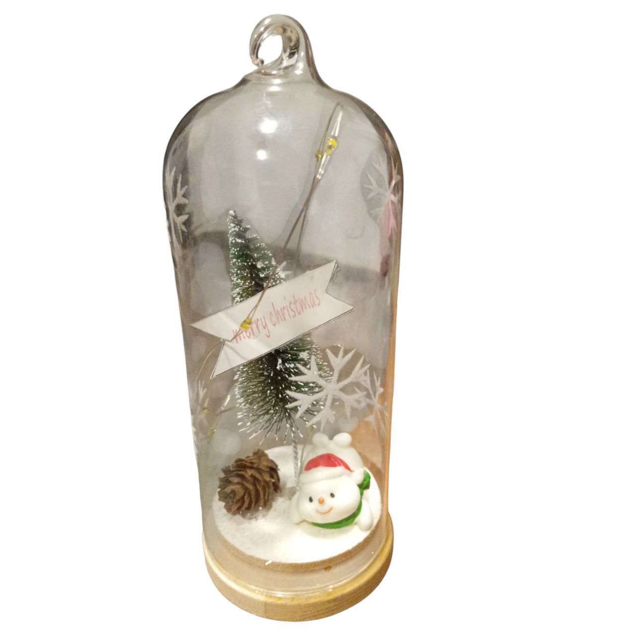 Prelit Mini Christmas Tree in Glass Dome