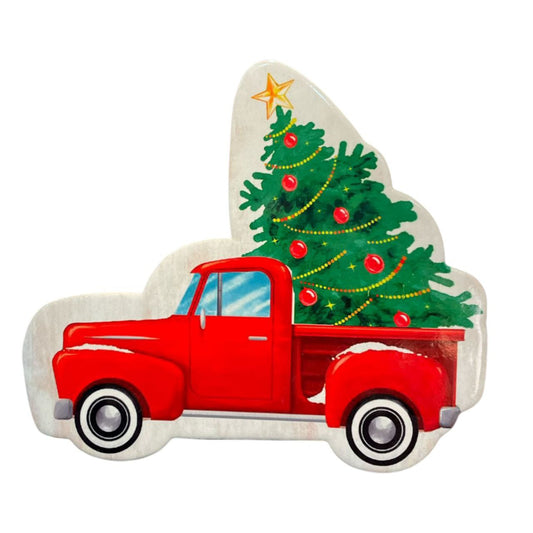 coaster in the shape of a red car