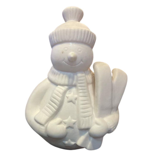 Snowman white ceramic