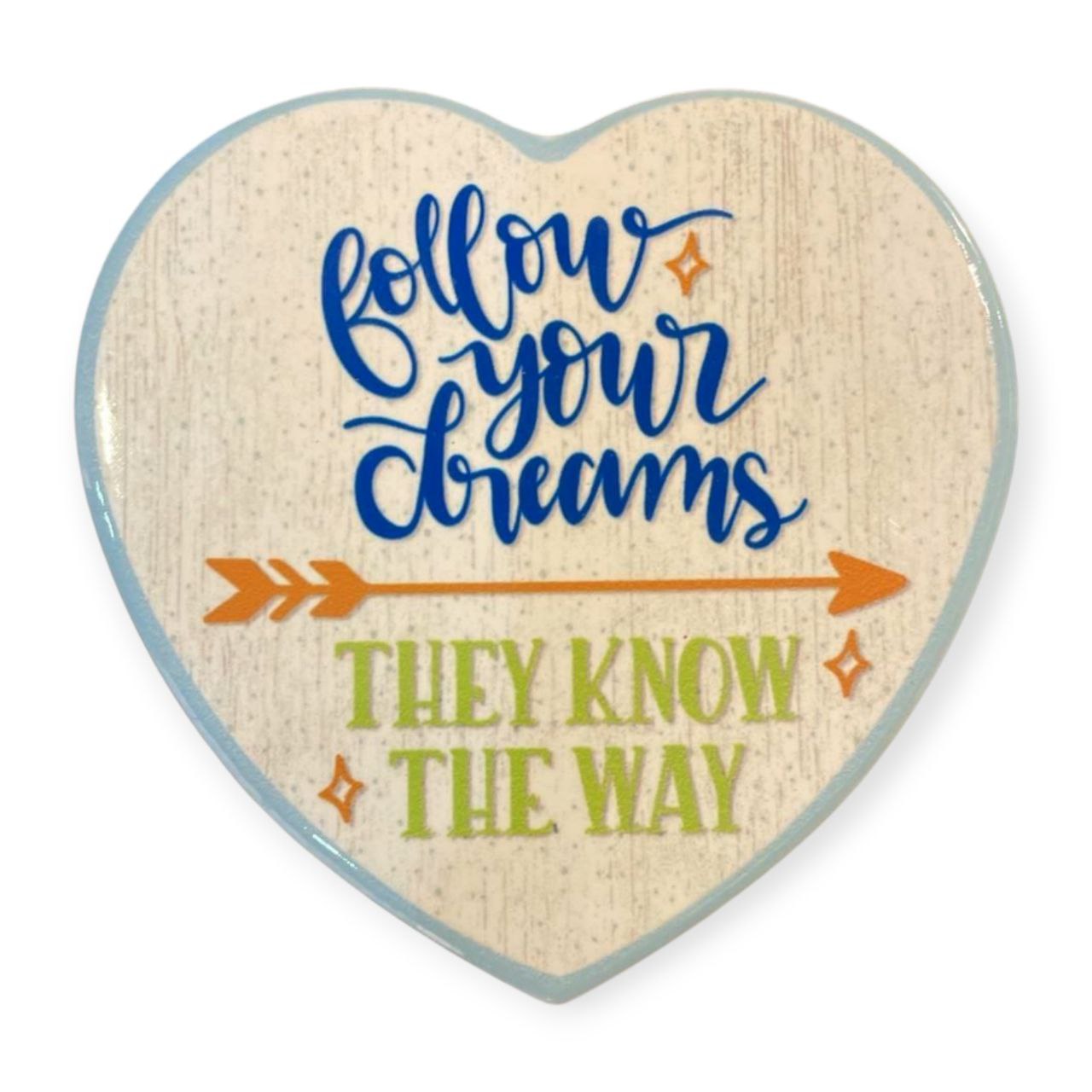 Ceramic Heart Coaster THEY KNOW THE WAY
