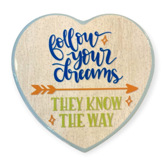 Ceramic Heart Coaster THEY KNOW THE WAY