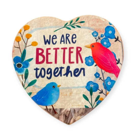 Ceramic Heart Coaster WE ARE BETTER