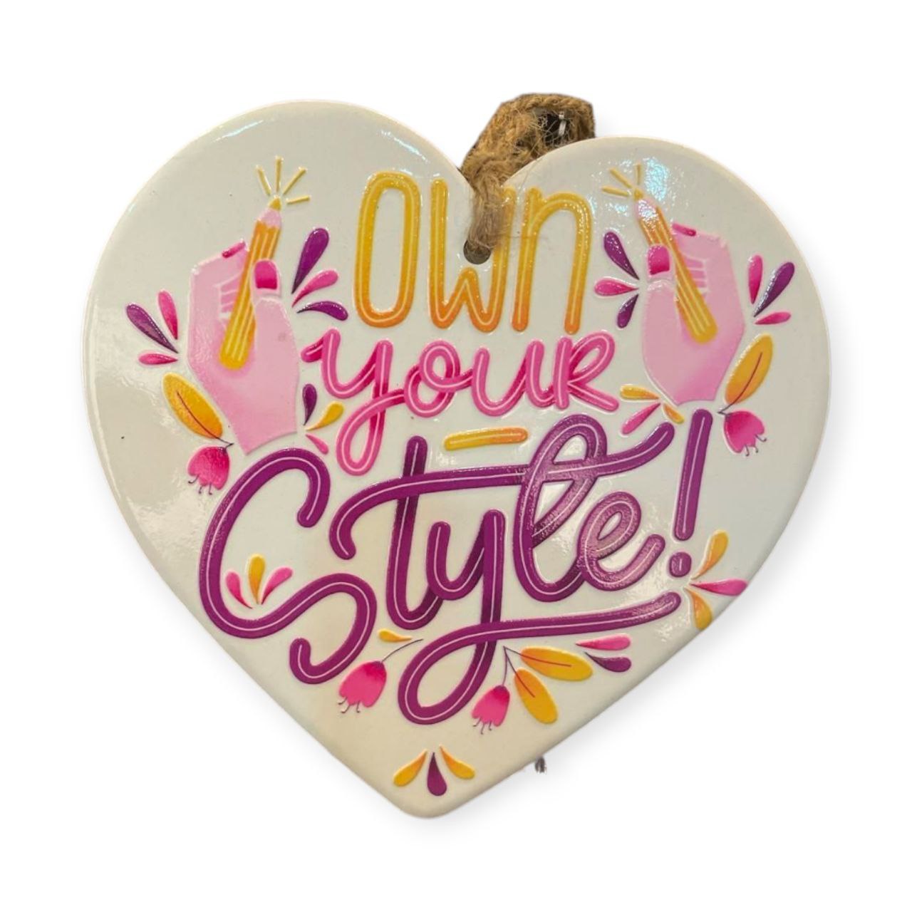 Ceramic heart coaster