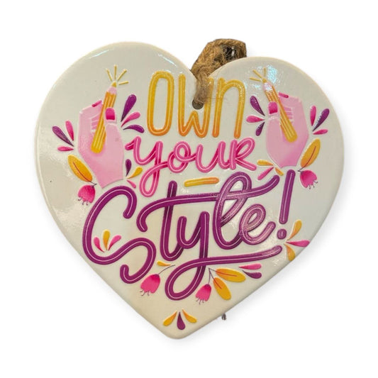 Ceramic heart coaster