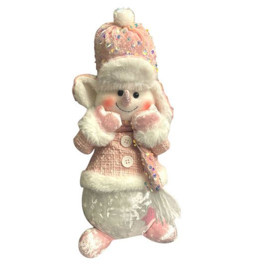 Pink Snowman Doll