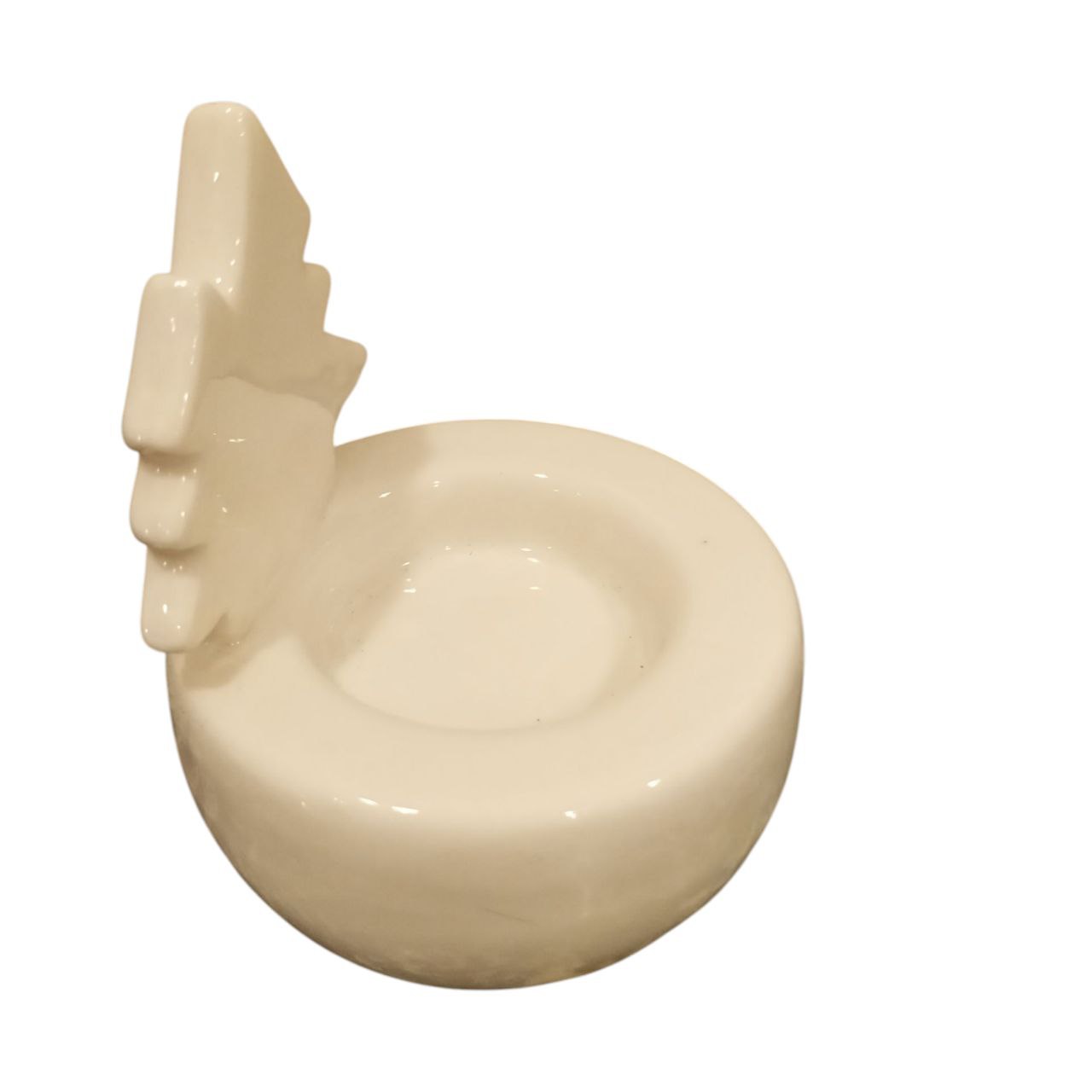 White Ceramic Candle Holder