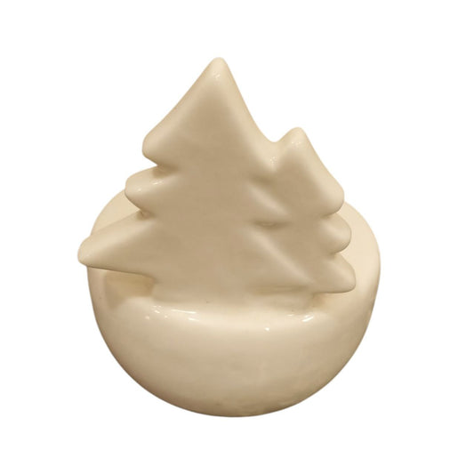 White Ceramic Candle Holder